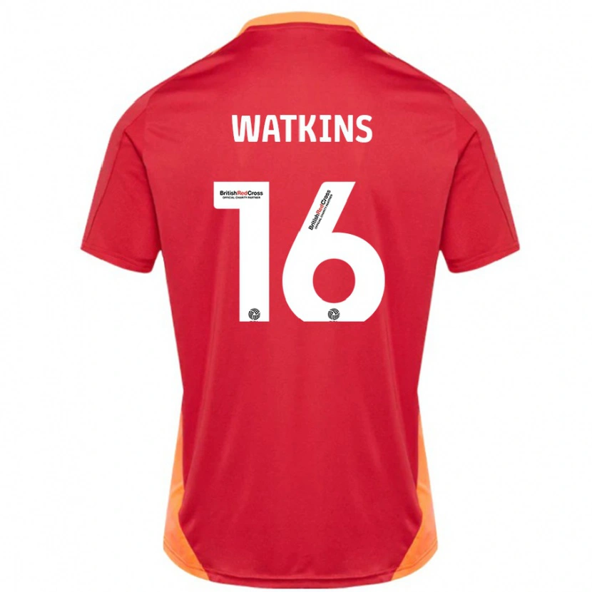 Danxen Män Zoe Watkins #16 Blå Benvit Bortatröja Matchtröjor 2024/25 Tröjor T-Tröja