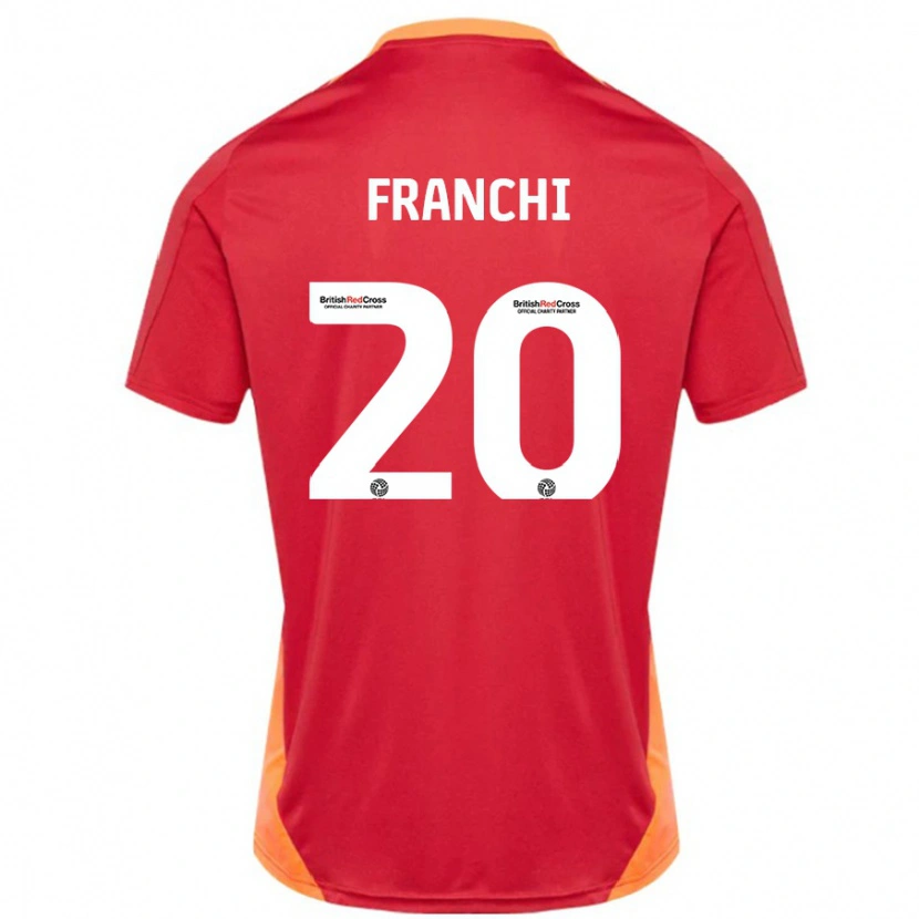Danxen Män Matilda Franchi #20 Blå Benvit Bortatröja Matchtröjor 2024/25 Tröjor T-Tröja