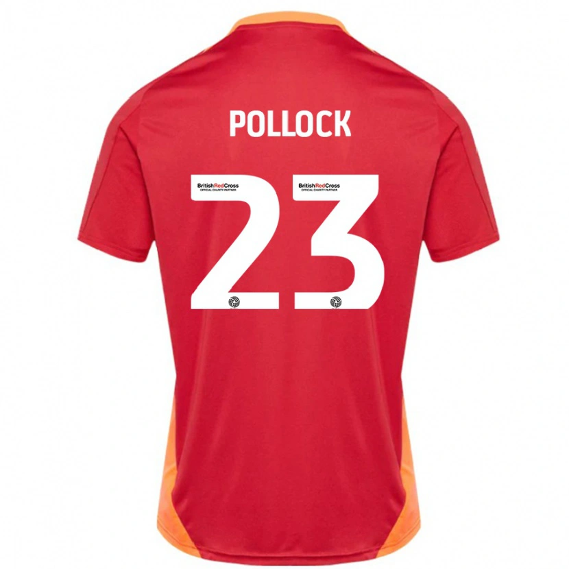 Danxen Män Amber Pollock #23 Blå Benvit Bortatröja Matchtröjor 2024/25 Tröjor T-Tröja