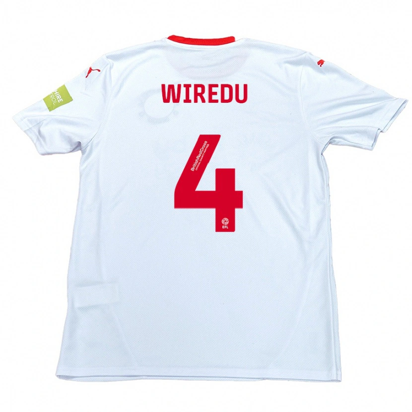 Danxen Män Brendan Wiredu #4 Vit Bortatröja Matchtröjor 2024/25 Tröjor T-Tröja
