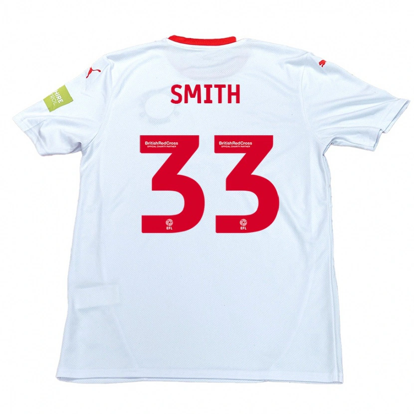 Danxen Män Pele Smith #33 Vit Bortatröja Matchtröjor 2024/25 Tröjor T-Tröja