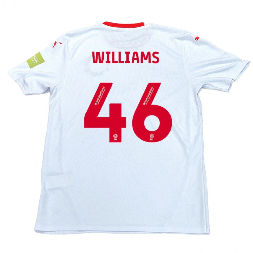 Danxen Män Theo Williams #46 Vit Bortatröja Matchtröjor 2024/25 Tröjor T-Tröja