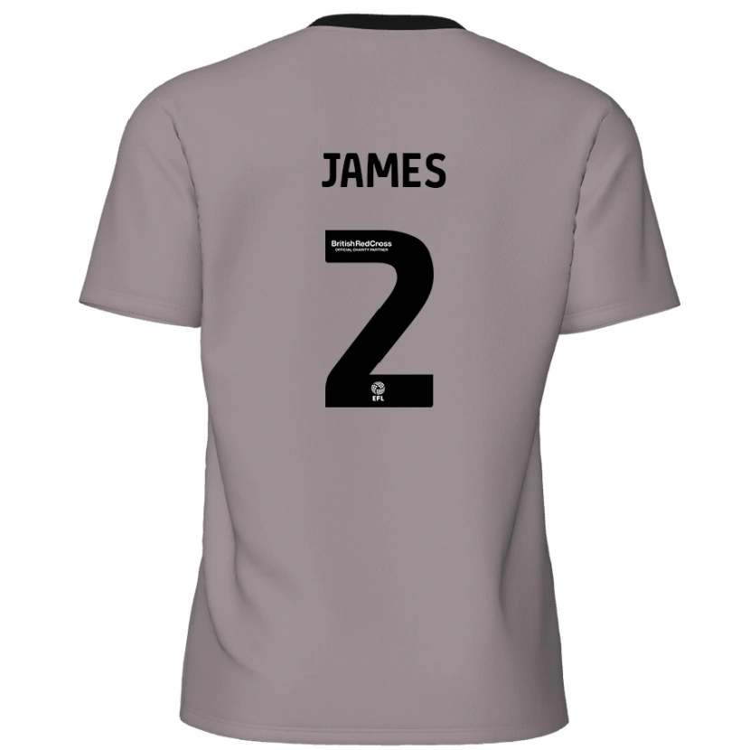 Danxen Män Tom James #2 Grå Bortatröja Matchtröjor 2024/25 Tröjor T-Tröja