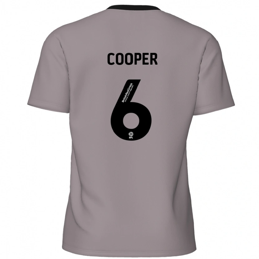 Danxen Män Brandon Cooper #6 Grå Bortatröja Matchtröjor 2024/25 Tröjor T-Tröja