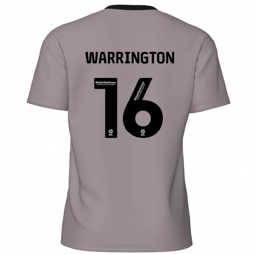 Danxen Män Lewis Warrington #16 Grå Bortatröja Matchtröjor 2024/25 Tröjor T-Tröja