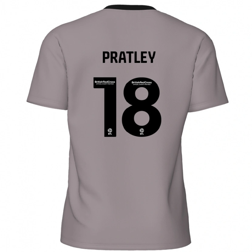 Danxen Män Darren Pratley #18 Grå Bortatröja Matchtröjor 2024/25 Tröjor T-Tröja