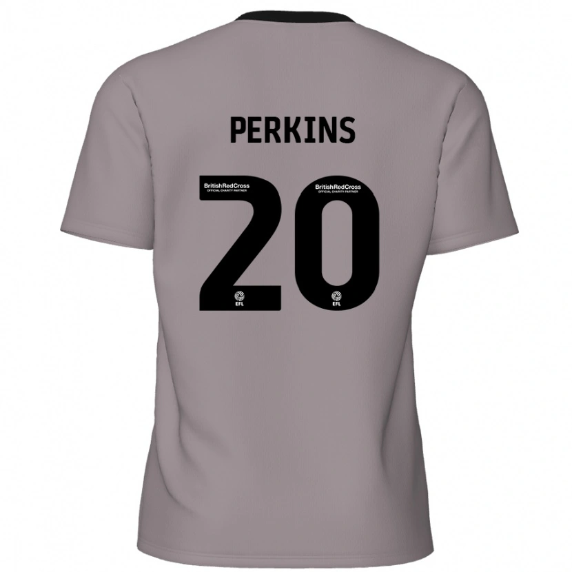Danxen Män Sonny Perkins #20 Grå Bortatröja Matchtröjor 2024/25 Tröjor T-Tröja