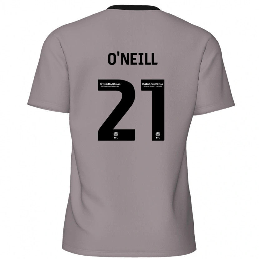 Danxen Män Ollie O'neill #21 Grå Bortatröja Matchtröjor 2024/25 Tröjor T-Tröja