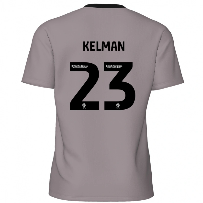 Danxen Män Charlie Kelman #23 Grå Bortatröja Matchtröjor 2024/25 Tröjor T-Tröja