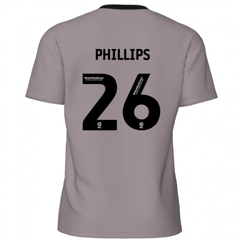 Danxen Män Noah Phillips #26 Grå Bortatröja Matchtröjor 2024/25 Tröjor T-Tröja