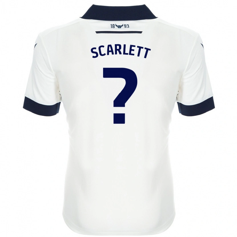 Danxen Män Dane Scarlett #0 Vit Marinblå Bortatröja Matchtröjor 2024/25 Tröjor T-Tröja