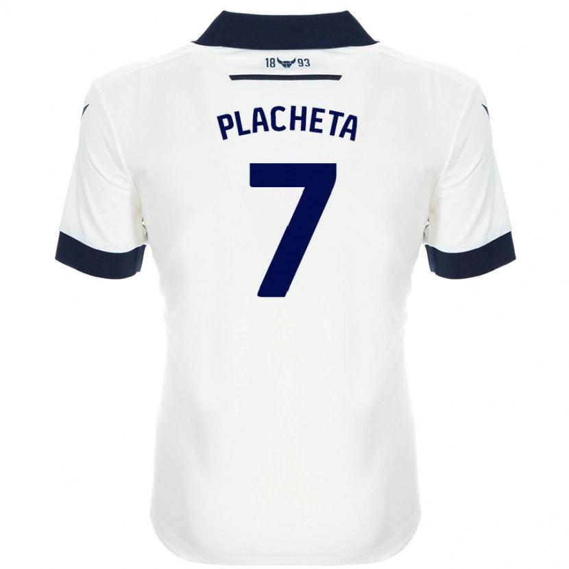 Danxen Män Przemyslaw Placheta #7 Vit Marinblå Bortatröja Matchtröjor 2024/25 Tröjor T-Tröja