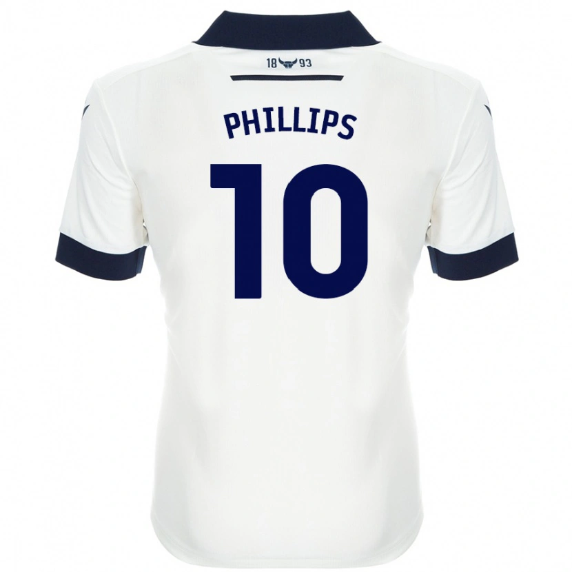 Danxen Män Matt Phillips #10 Vit Marinblå Bortatröja Matchtröjor 2024/25 Tröjor T-Tröja