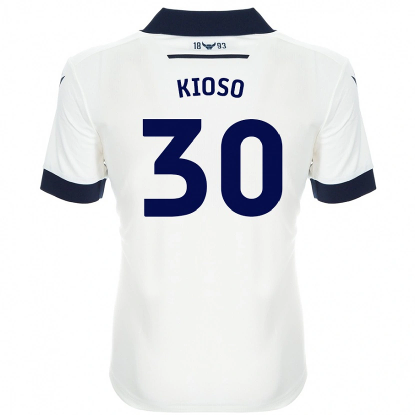 Danxen Män Peter Kioso #30 Vit Marinblå Bortatröja Matchtröjor 2024/25 Tröjor T-Tröja