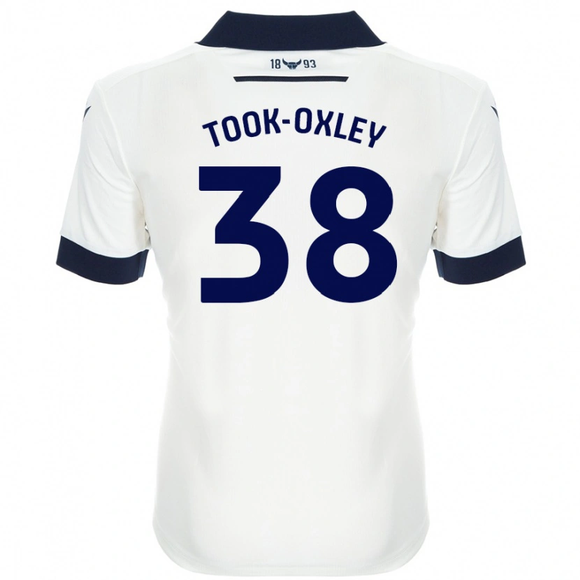 Danxen Män Zaide Took-Oxley #38 Vit Marinblå Bortatröja Matchtröjor 2024/25 Tröjor T-Tröja