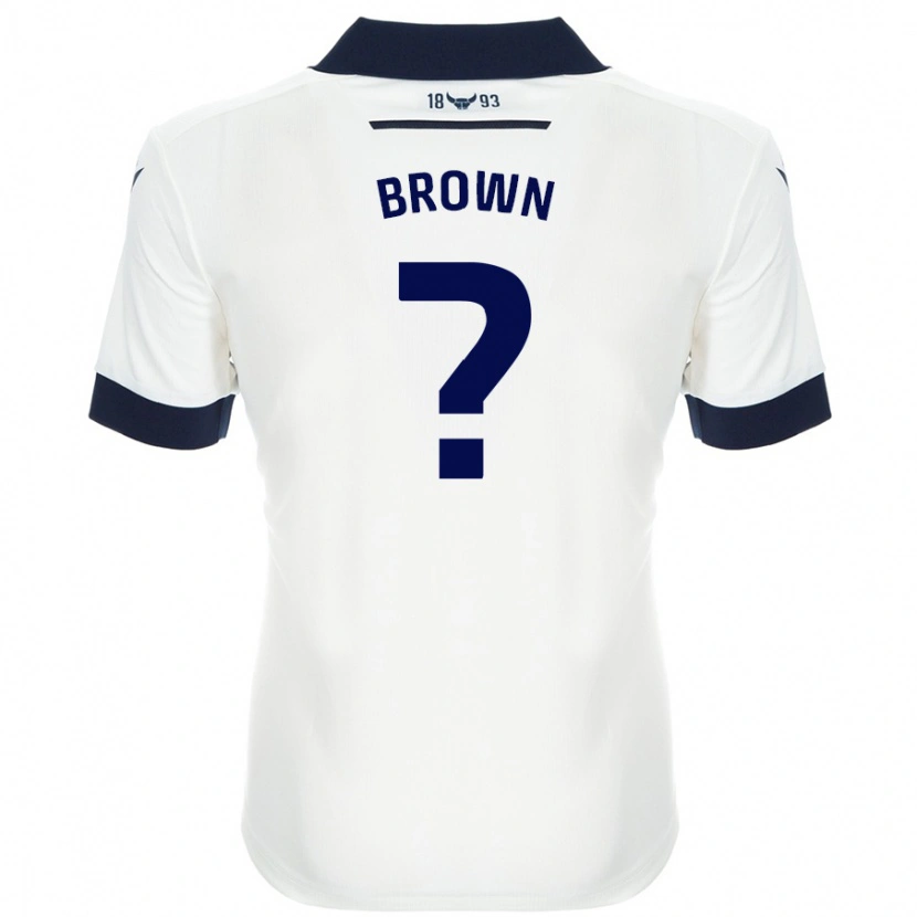 Danxen Män Georgia Brown #0 Vit Marinblå Bortatröja Matchtröjor 2024/25 Tröjor T-Tröja