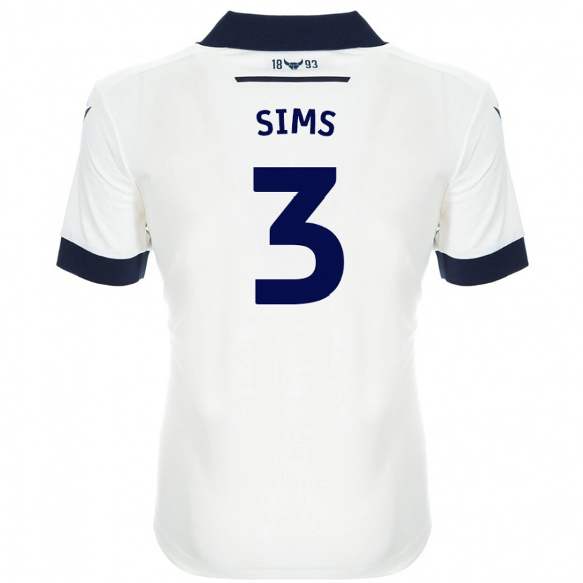 Danxen Män Gemma Sims #3 Vit Marinblå Bortatröja Matchtröjor 2024/25 Tröjor T-Tröja
