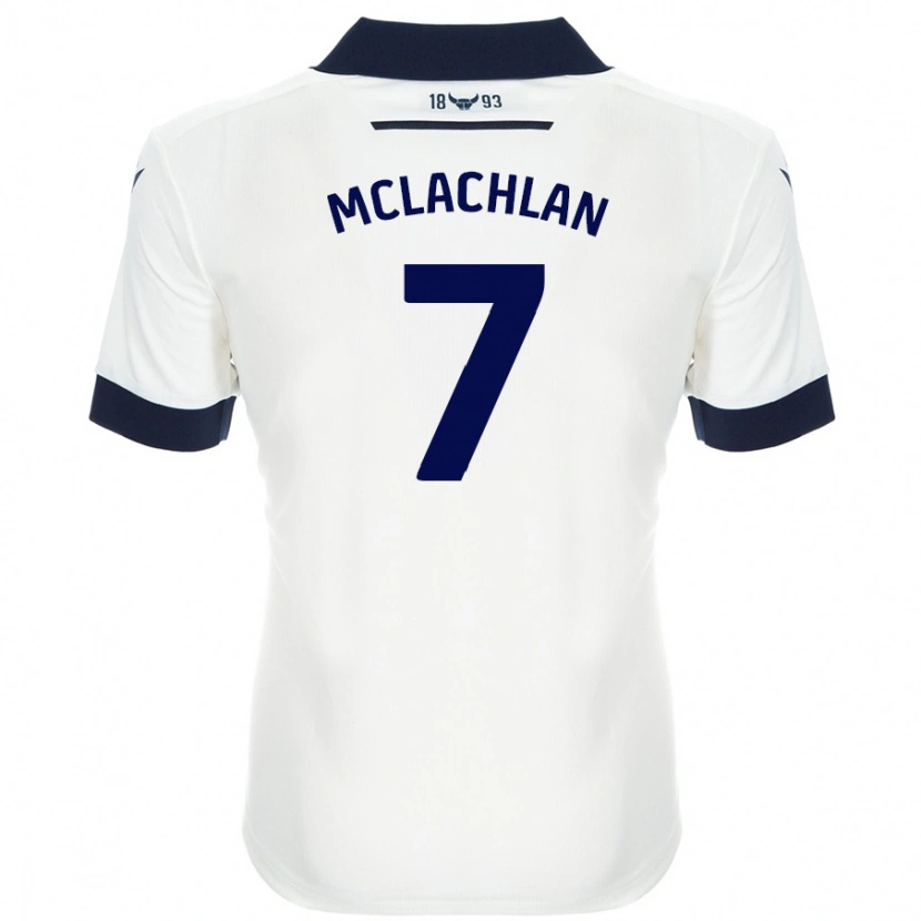 Danxen Män Daisy Mclachlan #7 Vit Marinblå Bortatröja Matchtröjor 2024/25 Tröjor T-Tröja