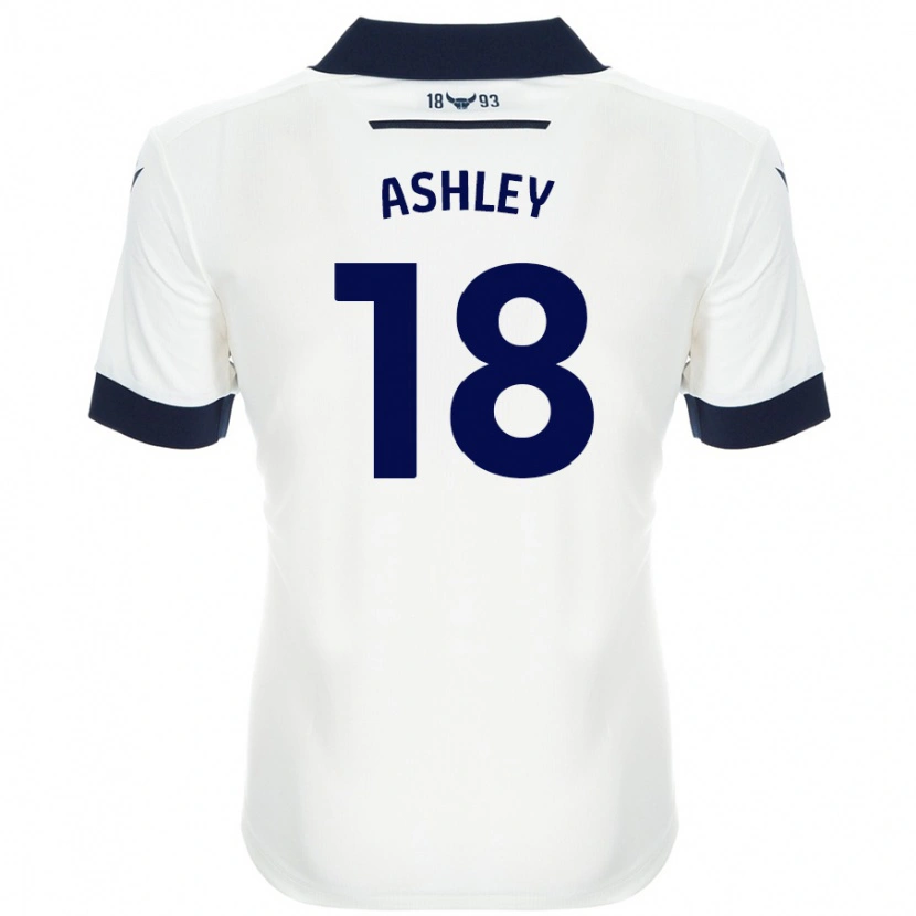 Danxen Män Alex Ashley #18 Vit Marinblå Bortatröja Matchtröjor 2024/25 Tröjor T-Tröja