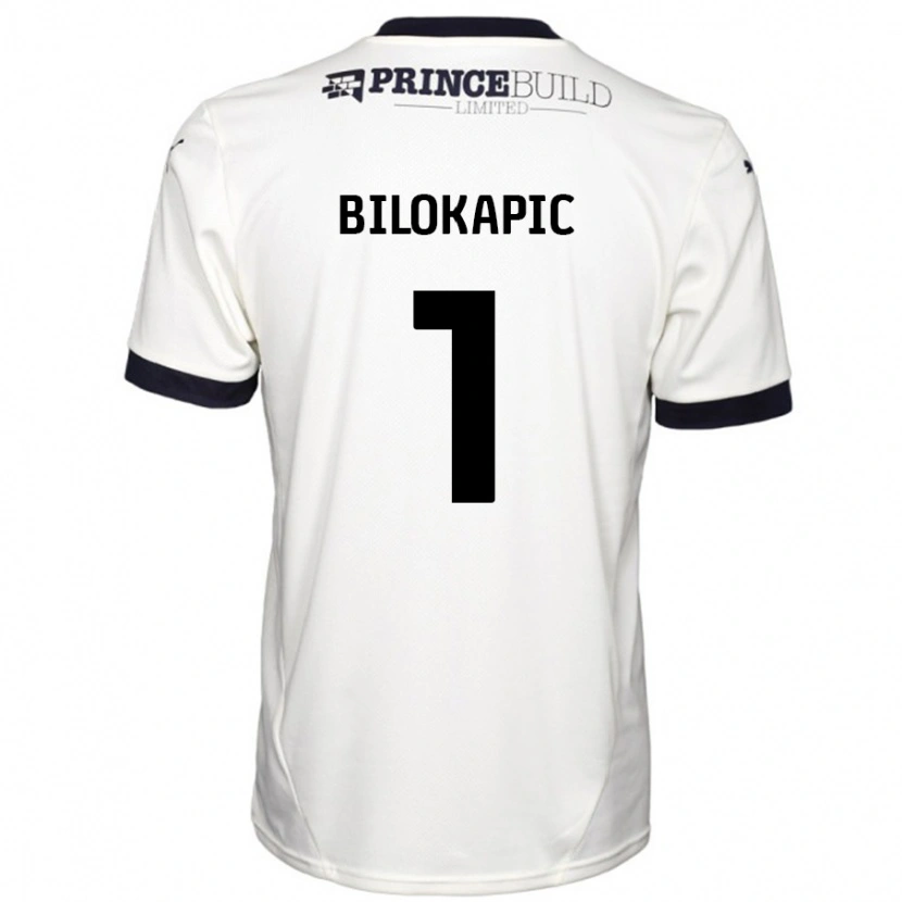Danxen Män Nicholas Bilokapic #1 Benvit Svart Bortatröja Matchtröjor 2024/25 Tröjor T-Tröja