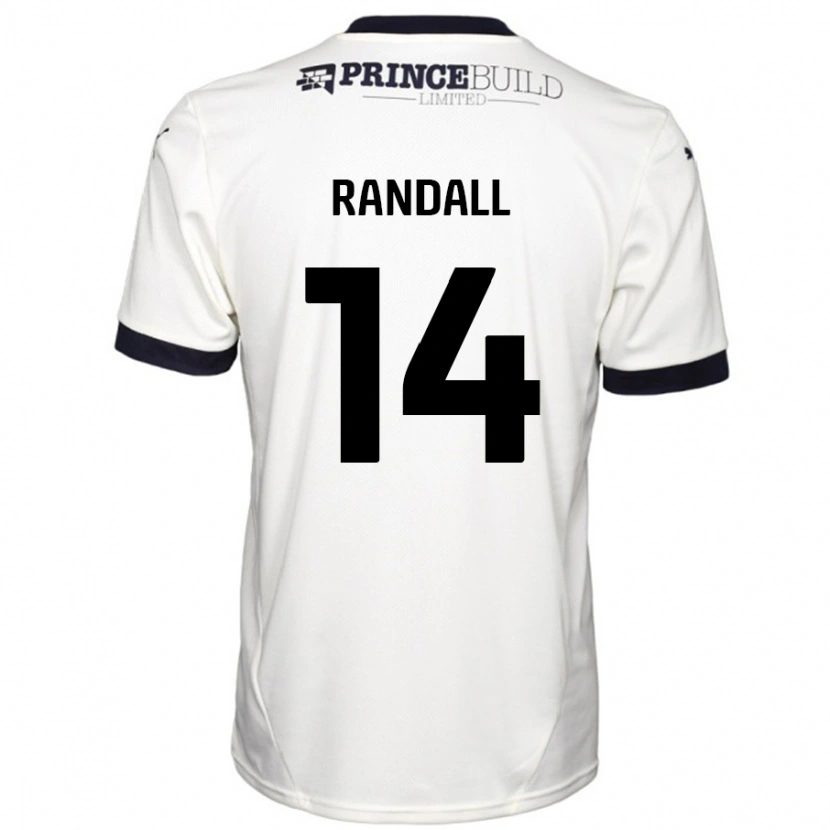 Danxen Män Joel Randall #14 Benvit Svart Bortatröja Matchtröjor 2024/25 Tröjor T-Tröja