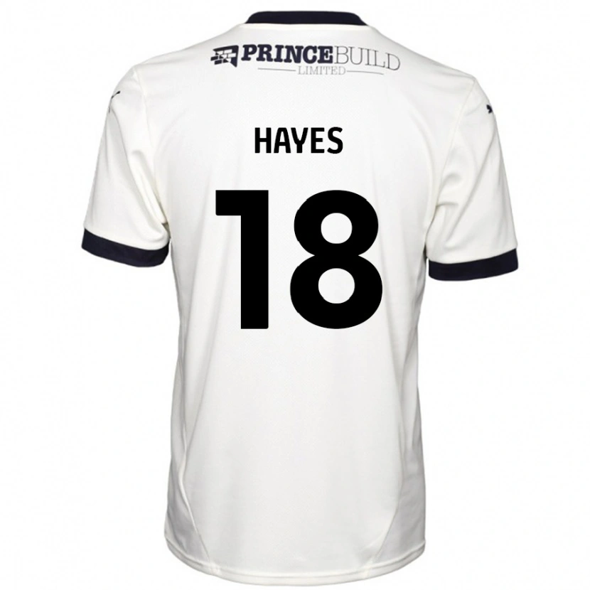 Danxen Män Cian Hayes #18 Benvit Svart Bortatröja Matchtröjor 2024/25 Tröjor T-Tröja