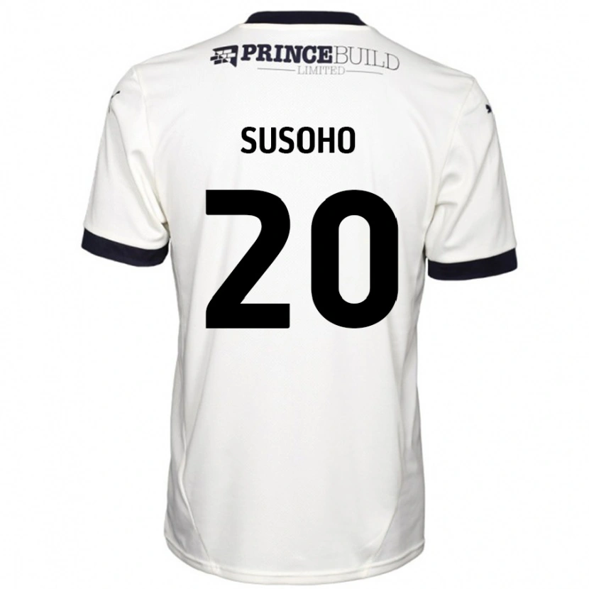 Danxen Män Mahamadou Susoho #20 Benvit Svart Bortatröja Matchtröjor 2024/25 Tröjor T-Tröja