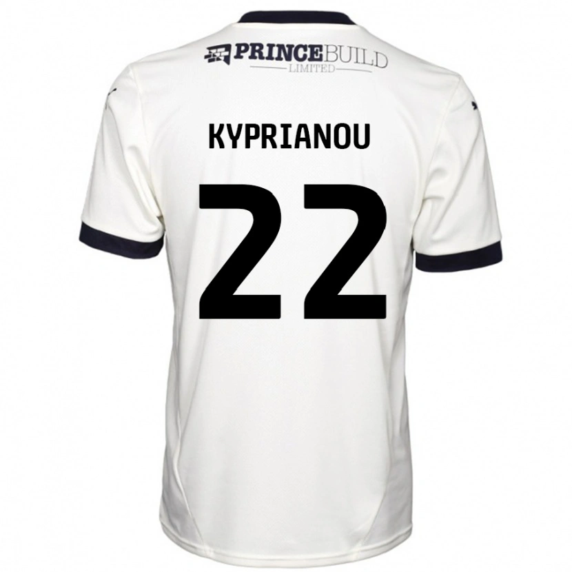 Danxen Män Hector Kyprianou #22 Benvit Svart Bortatröja Matchtröjor 2024/25 Tröjor T-Tröja