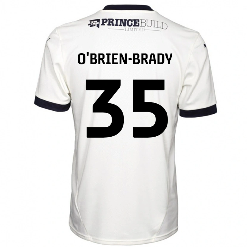 Danxen Män Donay O'brien-Brady #35 Benvit Svart Bortatröja Matchtröjor 2024/25 Tröjor T-Tröja