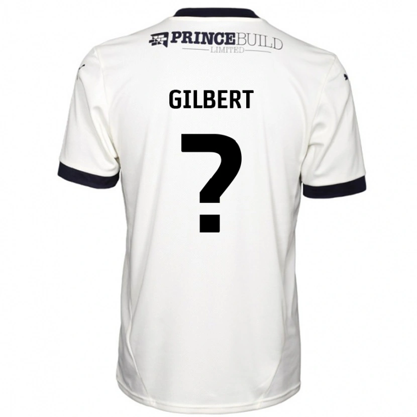 Danxen Män Luke Gilbert #0 Benvit Svart Bortatröja Matchtröjor 2024/25 Tröjor T-Tröja