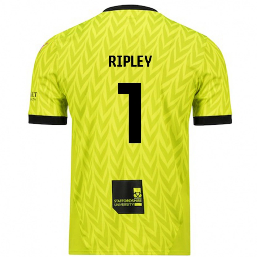 Danxen Män Connor Ripley #1 Fluorescerande Grön Bortatröja Matchtröjor 2024/25 Tröjor T-Tröja
