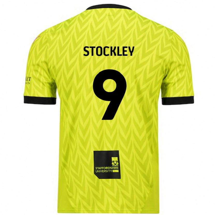 Danxen Män Jayden Stockley #9 Fluorescerande Grön Bortatröja Matchtröjor 2024/25 Tröjor T-Tröja