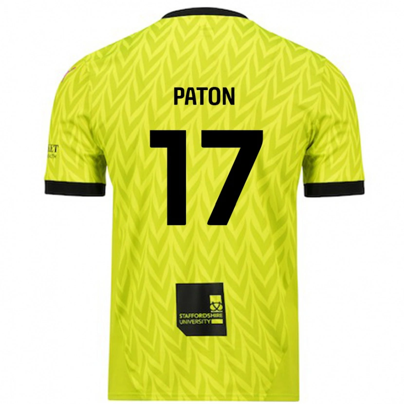 Danxen Män Ruari Paton #17 Fluorescerande Grön Bortatröja Matchtröjor 2024/25 Tröjor T-Tröja