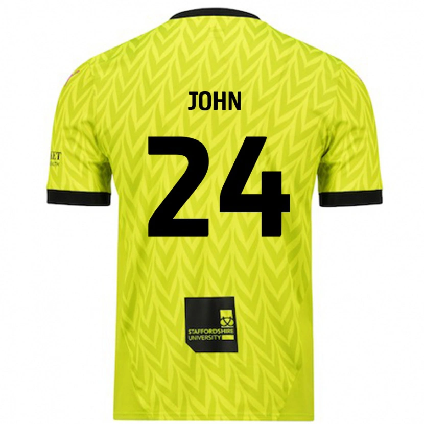 Danxen Män Kyle John #24 Fluorescerande Grön Bortatröja Matchtröjor 2024/25 Tröjor T-Tröja