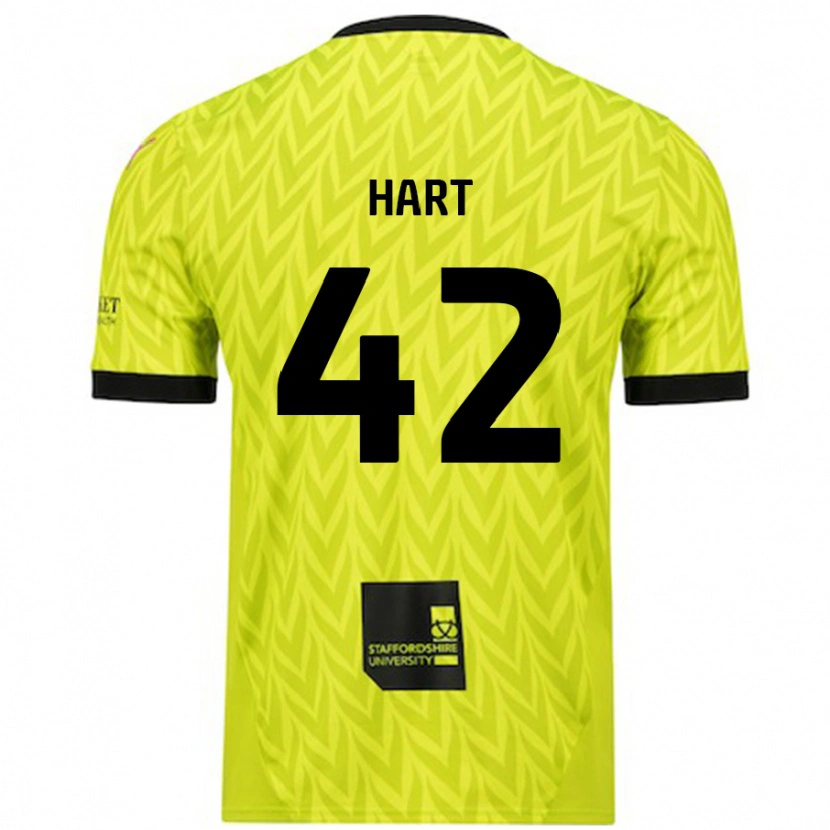 Danxen Män Sam Hart #42 Fluorescerande Grön Bortatröja Matchtröjor 2024/25 Tröjor T-Tröja