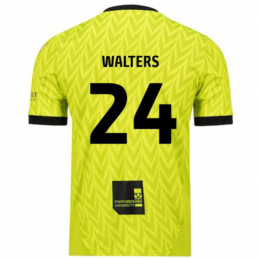Danxen Män Rhys Walters #24 Fluorescerande Grön Bortatröja Matchtröjor 2024/25 Tröjor T-Tröja