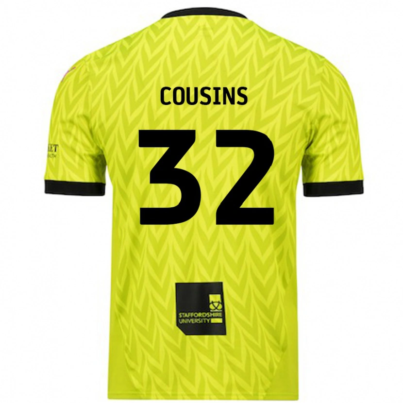 Danxen Män Logan Cousins #32 Fluorescerande Grön Bortatröja Matchtröjor 2024/25 Tröjor T-Tröja