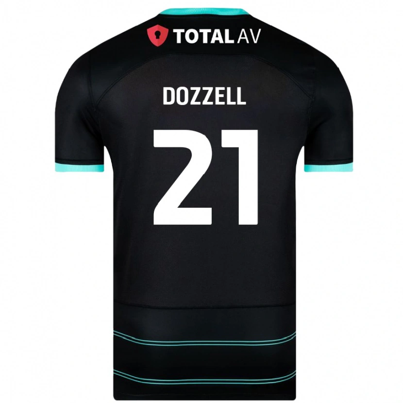 Danxen Män Andre Dozzell #21 Svart Bortatröja Matchtröjor 2024/25 Tröjor T-Tröja
