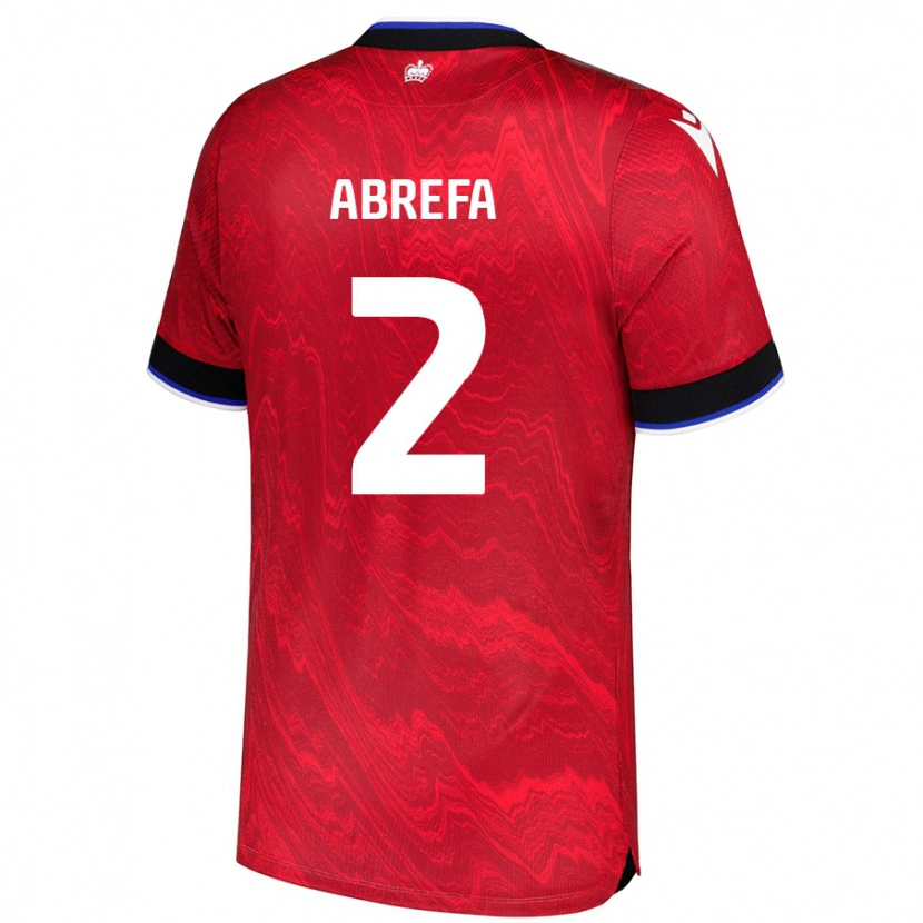 Danxen Män Kelvin Abrefa #2 Röd Svart Bortatröja Matchtröjor 2024/25 Tröjor T-Tröja