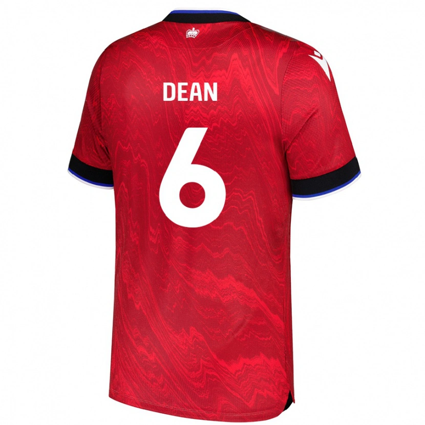 Danxen Män Harlee Dean #6 Röd Svart Bortatröja Matchtröjor 2024/25 Tröjor T-Tröja