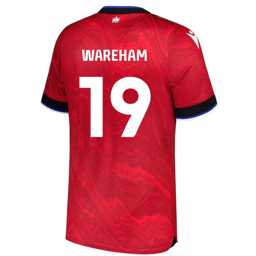 Danxen Män Jayden Wareham #19 Röd Svart Bortatröja Matchtröjor 2024/25 Tröjor T-Tröja