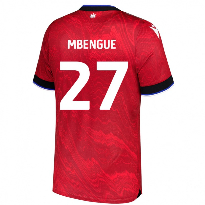 Danxen Män Amadou Salif Mbengue #27 Röd Svart Bortatröja Matchtröjor 2024/25 Tröjor T-Tröja
