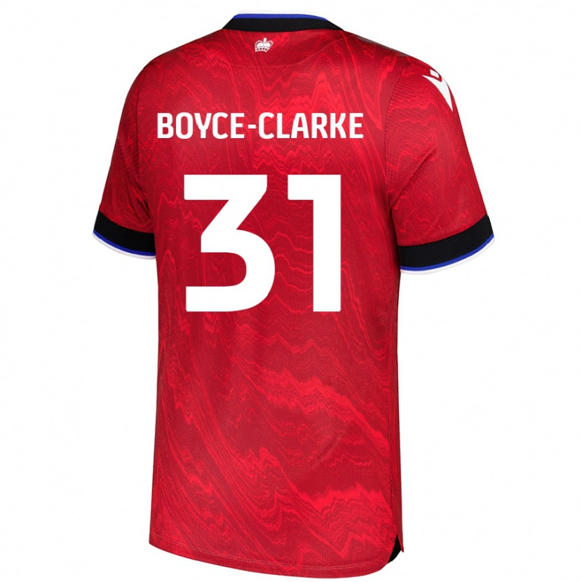 Danxen Män Coniah Boyce-Clarke #31 Röd Svart Bortatröja Matchtröjor 2024/25 Tröjor T-Tröja