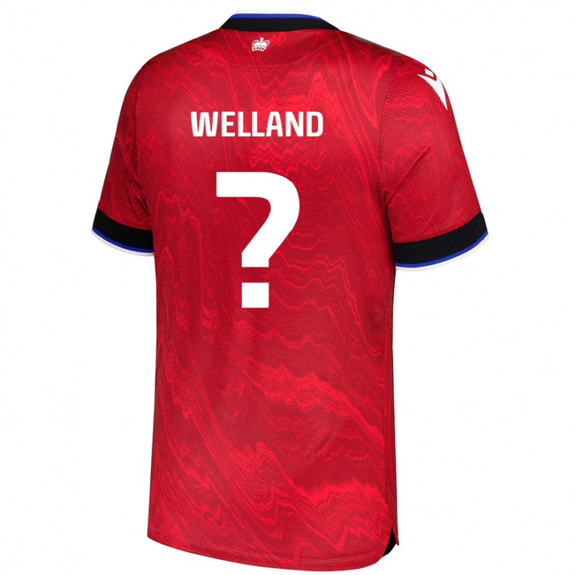 Danxen Män Josh Welland #0 Röd Svart Bortatröja Matchtröjor 2024/25 Tröjor T-Tröja