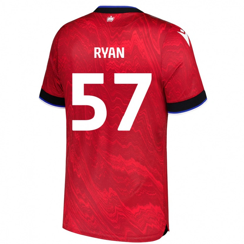 Danxen Män John Ryan #57 Röd Svart Bortatröja Matchtröjor 2024/25 Tröjor T-Tröja