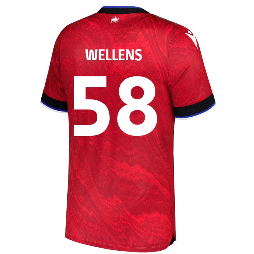 Danxen Män Charlie Wellens #58 Röd Svart Bortatröja Matchtröjor 2024/25 Tröjor T-Tröja