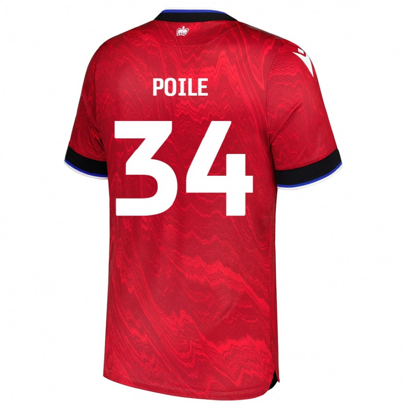 Danxen Män Imogen Poile #34 Röd Svart Bortatröja Matchtröjor 2024/25 Tröjor T-Tröja