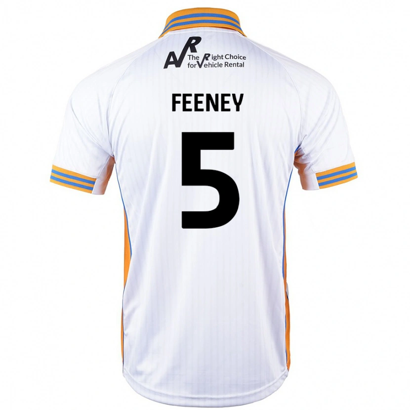 Danxen Män Morgan Feeney #5 Vit Bortatröja Matchtröjor 2024/25 Tröjor T-Tröja