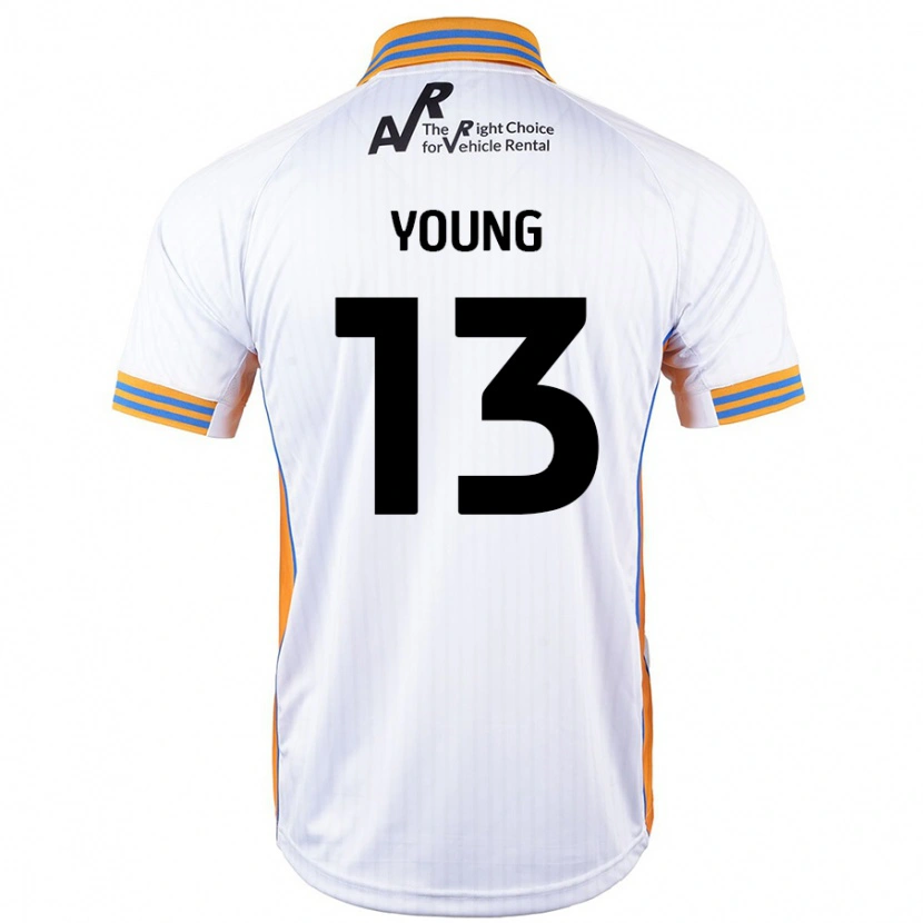 Danxen Män Joe Young #13 Vit Bortatröja Matchtröjor 2024/25 Tröjor T-Tröja
