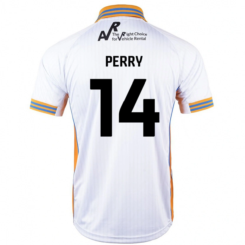 Danxen Män Taylor Perry #14 Vit Bortatröja Matchtröjor 2024/25 Tröjor T-Tröja